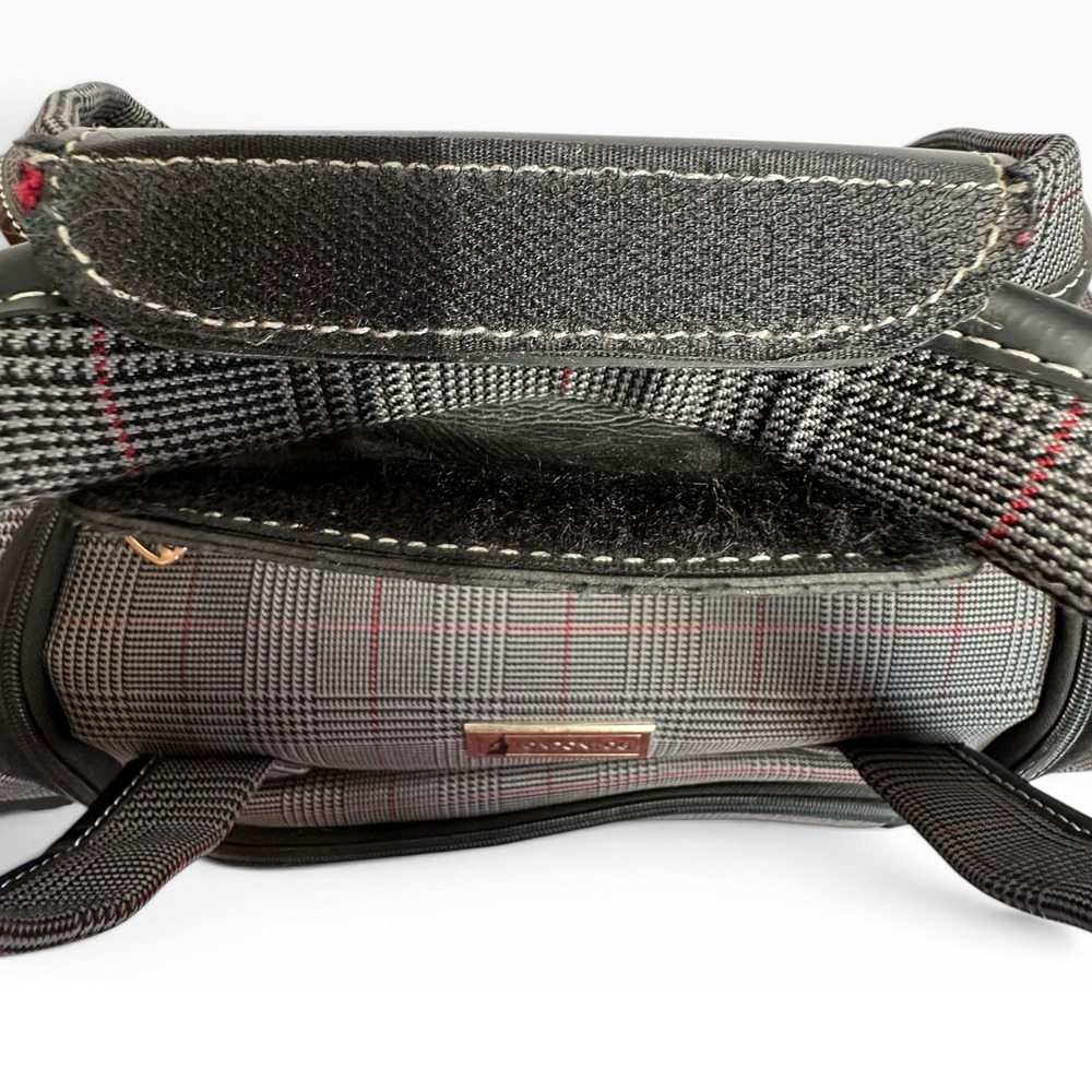 London Fog Devonshire 360UL Rolling Club Bag Unisex Carry On Grey Plaid CLEAN! - Picture 7 of 16